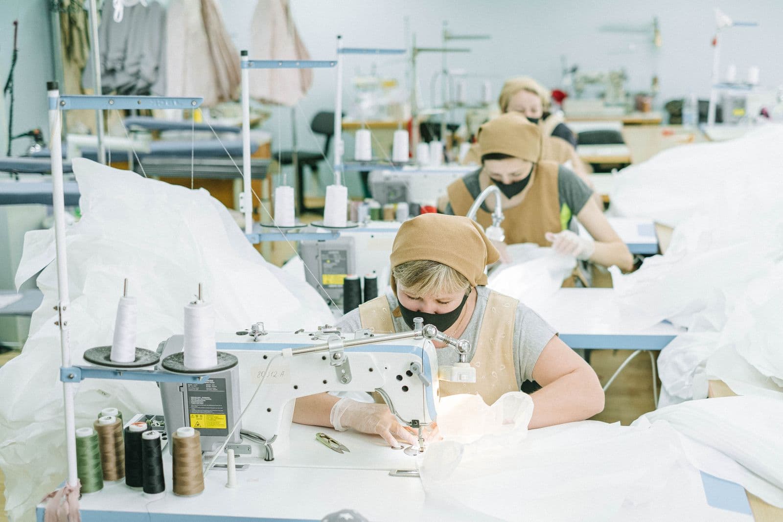 Garment workshop with production in progress